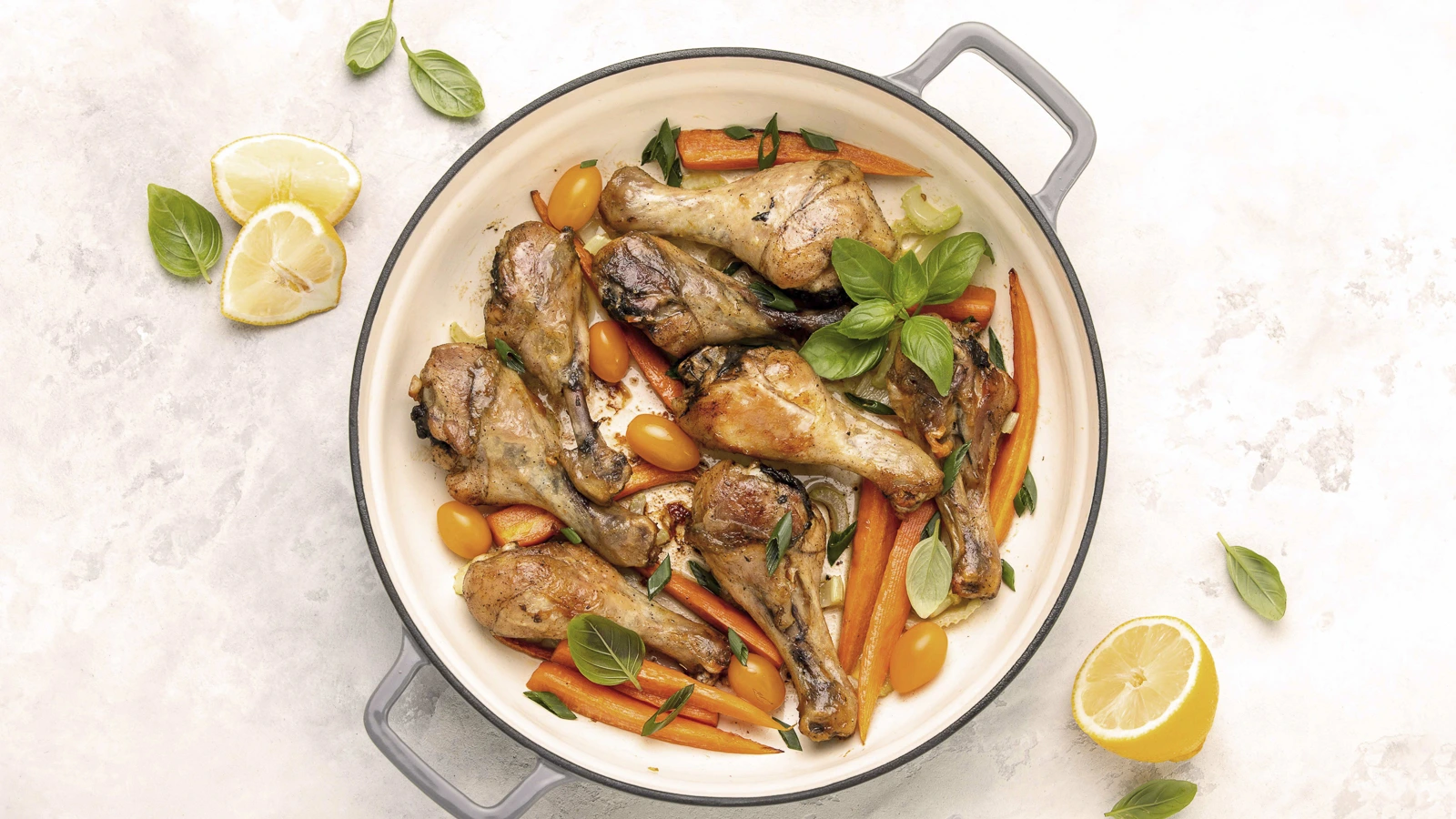 gebratene Hähnchenkeulen 