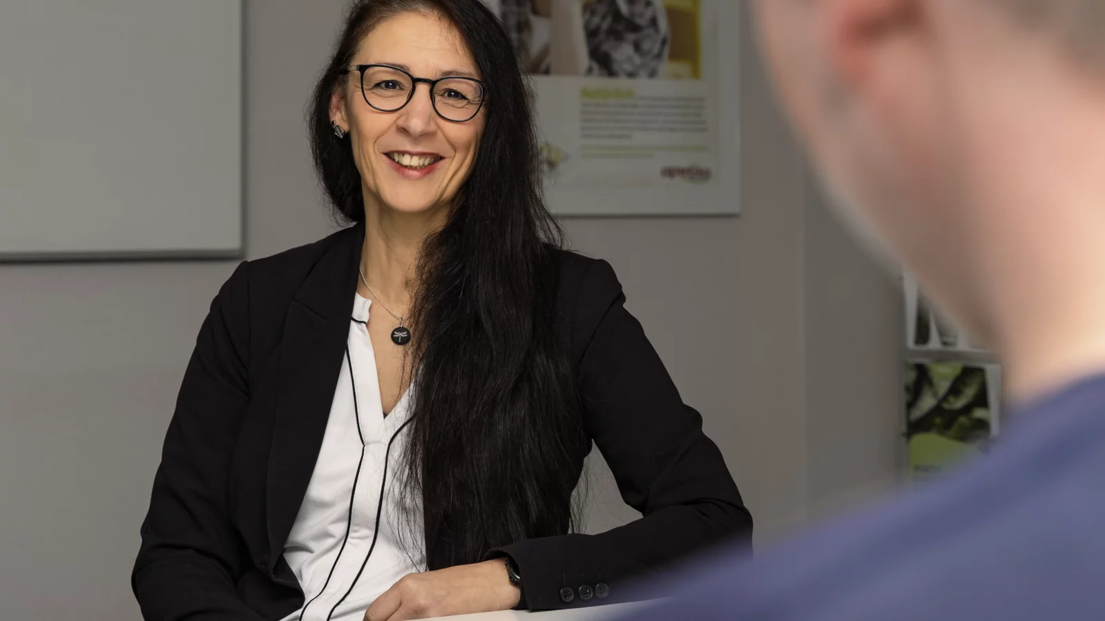 Kerstin Baron im Interview, Querformat