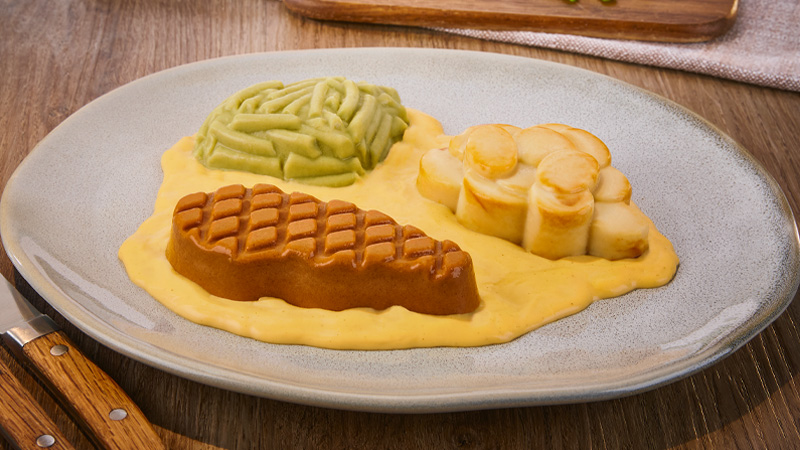 Rinderhacksteak in Kräuterbuttersoße